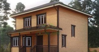 Двухэтажный дом из бруса в Наро-Фоминске от Строй-Нр- - строительство от 132639 руб.