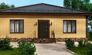 Проекты одноэтажных домов из кирпича | Строй-Нр- - Наро-Фоминск от 3572 рублей
